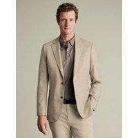 Slim Fit Wool Silk Twill Blazer