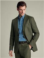 Charles Tyrwhitt Slim Fit Pure Linen Suit Jacket Khaki