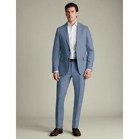 Slim Fit Pure Linen Flat Front Trousers
