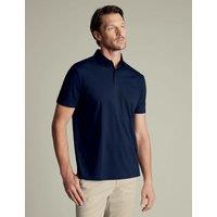 Charles Tyrwhitt Cotton Rich Pique Polo Shirt Navy