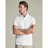 Charles Tyrwhitt Cotton Rich Pique Polo Shirt White