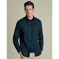 Slim Fit Pure Cotton Check Flannel Shirt