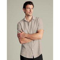 Slim Fit Pure Linen Short Sleeve Shirt