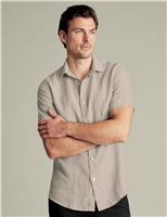 Slim Fit Pure Linen Short Sleeve Shirt