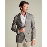 Slim Fit Pure Wool Textured Suit Jacket