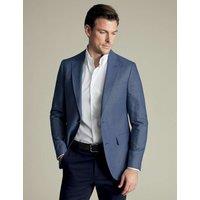 Slim Fit Linen Blend Suit Jacket