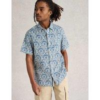 Regular Fit Pure Cotton Tile Print Shirt