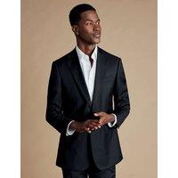 Charles Tyrwhitt Regular Fit Pure Wool Stretch Suit Jacket Black