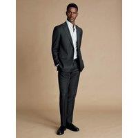 Slim Fit Pure Wool Twill Suit Trousers