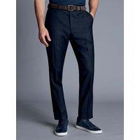 Charles Tyrwhitt Slim Fit Pure Wool Suit Trousers Navy