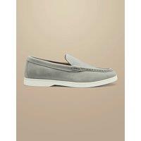 Charles Tyrwhitt Suede Slip On Shoes Light Grey