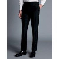Charles Tyrwhitt Regular Fit Pure Wool Suit Trousers Black