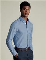 Slim Fit Non Iron Cotton Linen Blend Shirt
