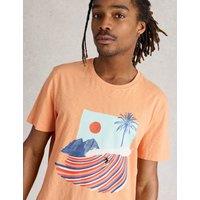 Pure Cotton Rainbow Surf Graphic T-Shirt