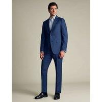 Regular Fit Pure Wool Flat Front Trousers