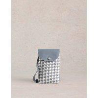 Leather Weave Cross Body Phone Bag