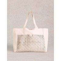 Leather Laser Cut Tote Bag