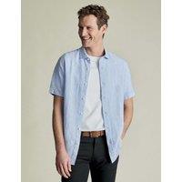 Slim Fit Pure Linen Short Sleeve Shirt