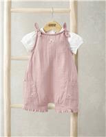 2pc Pure Cotton Floral Outfit (0-12 Mths)