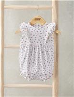Mamas & Papas Pure Cotton Floral Frill Romper (0-12 Mths) Multi