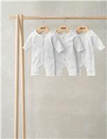 3pk Pure Cotton Premature Stork Sleepsuits