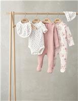 5pc Pure Cotton Floral Starter Set (0-12 Mths)
