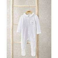 Pure Cotton Rabbit Collared Sleepsuit (0-6 Mths)