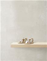 Baby Leather Metallic Pram Shoe Sandals (0-12 Mths)