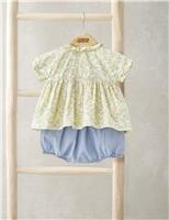 2pc Pure Cotton Floral Top & Bottom Outfit (0-3 Yrs)