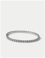 Cubic Zirconia Textured Bangle