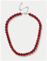 Red Real Stone Necklace