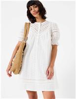 Broderie Mini Shift Dress