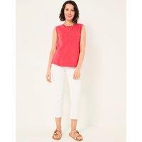 FatFace Pure Cotton Vest Top Red
