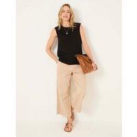 FatFace Pure Cotton Vest Top Black