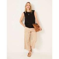 FatFace Pure Cotton Vest Top Black