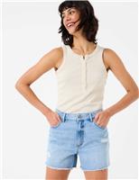 Cotton Rich Textured Ribbed Vest