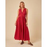 Pure Cotton V-Neck Midaxi Skater Dress