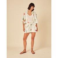 Lyocel Rich Printed High Waisted Shorts