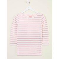 Pure Cotton Striped Crew Neck Top