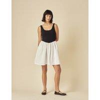 Pure Cotton Angled Seam Mini Waisted Dress