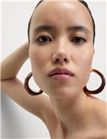 Resin Bamboo Hoop Earrings