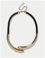 Cord and Metal Necklace