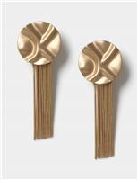 Disc and Tassel Detail Earrings