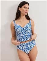 Phase Eight Printed Padded Tankini Top Blue Mix