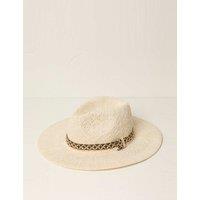 Pure Cotton Embellished Fedora Hat