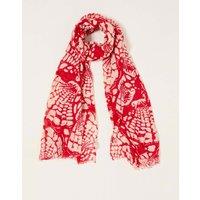 Cotton Blend Lightweight Shell Print Scarf