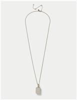 Natural Stone Long Pendant Necklace