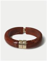 Black Resin Hinge Bangle