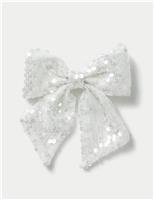 M&S Sequin Bow Cream