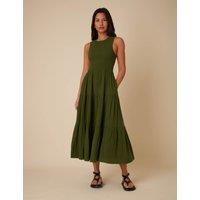 Pure Cotton Tiered Midaxi Dress